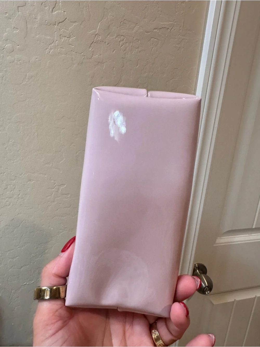 Dior Light Pink Patent CD Cosmetic Pouch